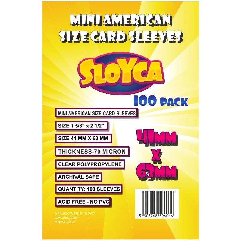 SLOYCA Koszulki Mini American (41x63mm), 100 szt. - Angry Boardgamer