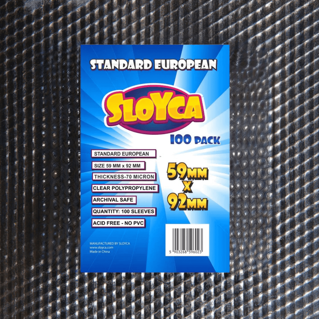 SLOYCA Koszulki Standard European (59x92mm), 100 szt. - Angry Boardgamer