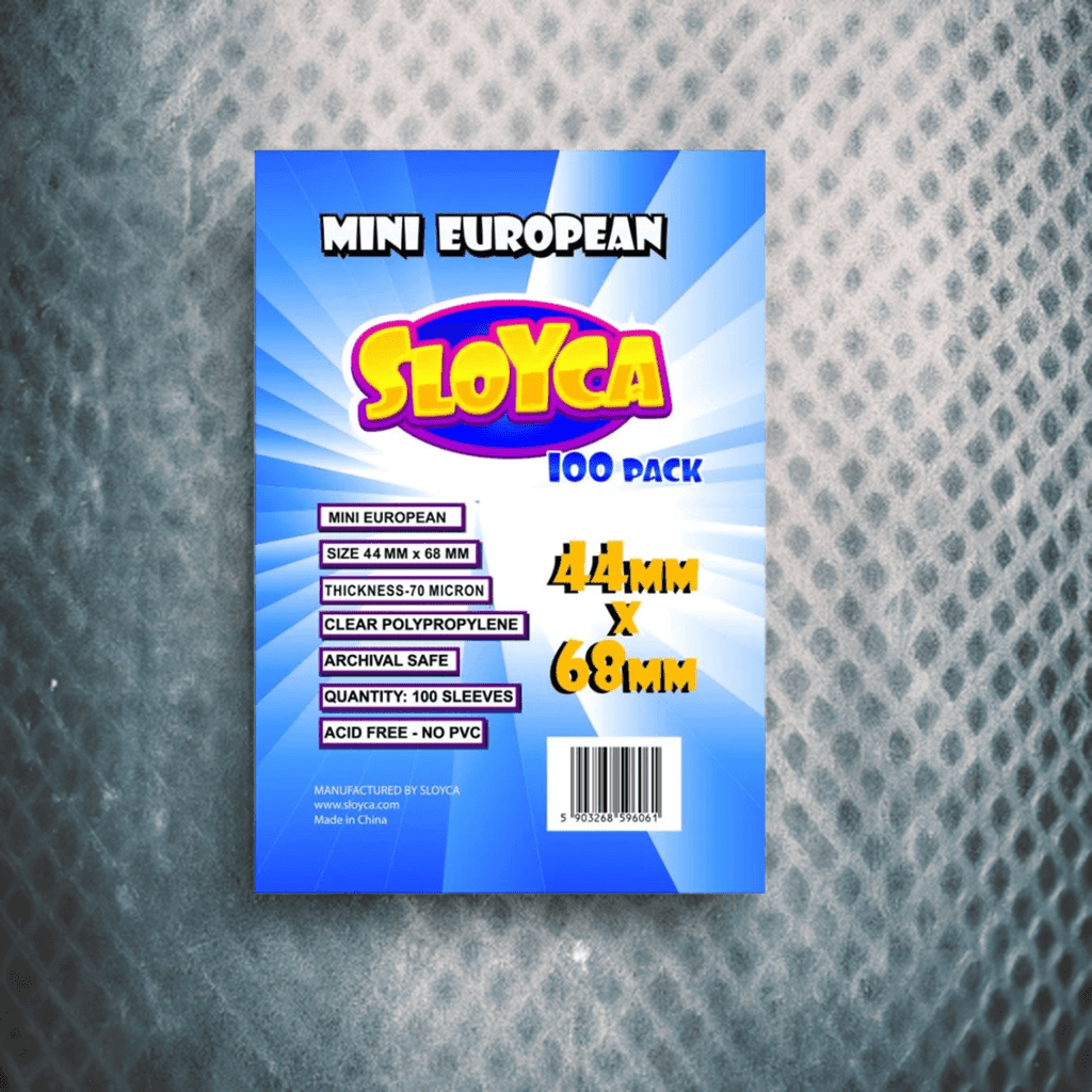 SLOYCA Koszulki Mini European (44x68mm), 100 szt. - Angry Boardgamer