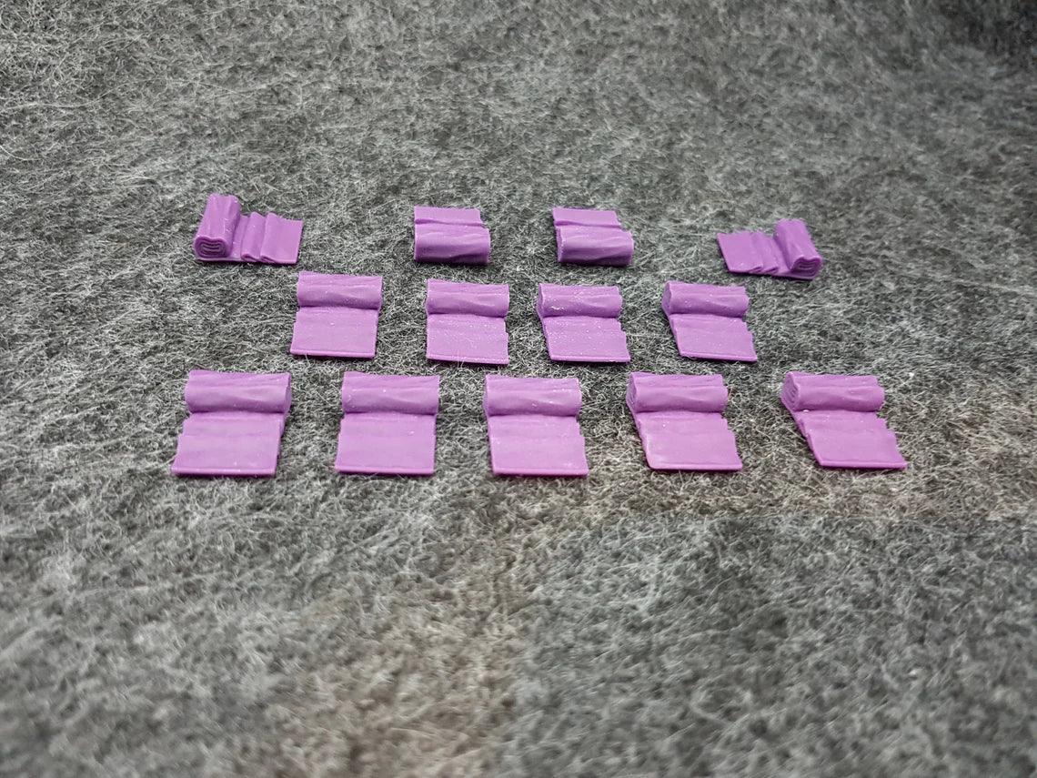 Zasoby: Sukno/Jedwab (wydruk 3D) - CoolTokensCave - 20 szt. (Niebieskie!) - Angry Boardgamer