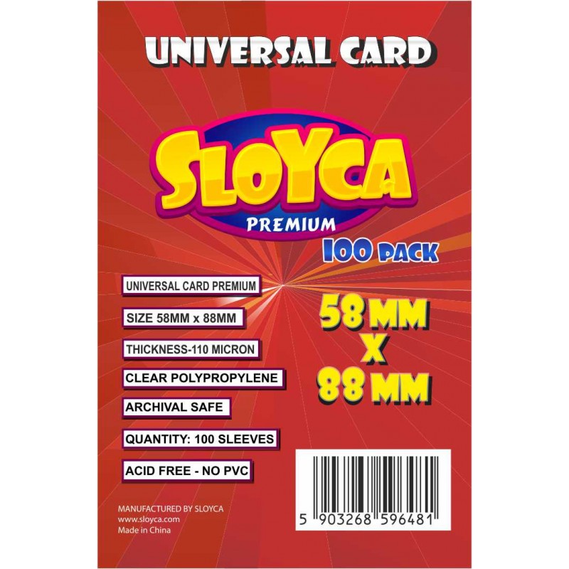 SLOYCA Koszulki Universal Card PREMIUM (58x88mm), 100 szt.