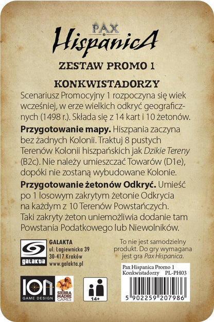 Pax Hispanica: Konkwistadorzy (Promo 1) - Angry Boardgamer