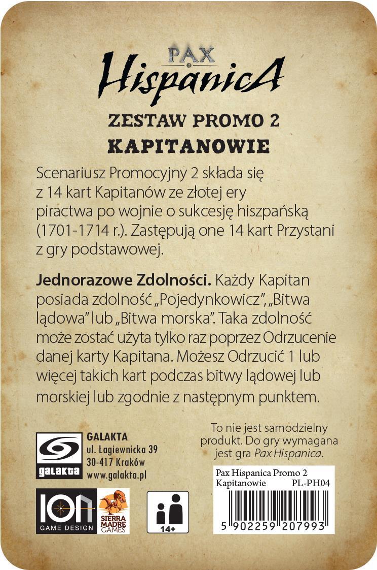 Pax Hispanica: Kapitanowie (Promo 2) - Angry Boardgamer